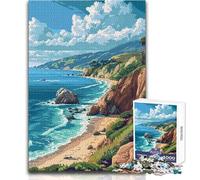 Puzzle per adolescenti 1000 pezzi Big Sur California Pixel Family Fun & Game Night Decorazione perfetta per la parete Dimensioni 38x26cm