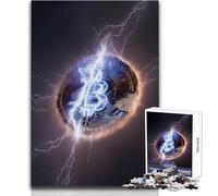 Puzzle per adolescenti 1000 pezzi Bitcoin Lightning Network Perfetto passatempo rilassante Gioco professionale dal taglio netto Dimensioni giocattolo 38x52cm