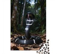 Puzzle Per Adolescenti 1000 Pezzi Black King Cobra Snake Puzzle Per Adulti Gioco Per Famiglie Vacanza A Casa Ammazzare Il Tempo Offerta Come Regalo Per Tutta La Famiglia 38x26cm/1000pcs