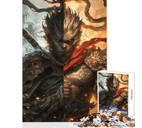 Puzzle per adolescenti 1000 pezzi Black Myth Wukong Decorazione per la casa Giocattoli Regalo Compleanno Gioco educativo Migliora l'amore tra coppie Dimensioni 38x52cm