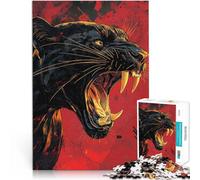 puzzle per adolescenti 1000 pezzi Black Panther Roar Lernspielzeug für die ganze Familie Lustiges Geschenk38x26cm