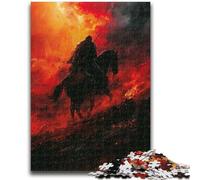 Puzzle per adolescenti 1000 pezzi Blood Red Knight Puzzle per adulti, per ammazzare il tempo durante le vacanze a casa con pezzi completamente interconnessi di forma casuale (26x38cm)