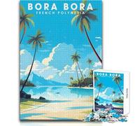 Puzzle per adolescenti 1000 pezzi Bora Bora Travel Gioco impegnativo Giocattoli Sfida difficile Ottimo regalo Dimensioni 50x75cm