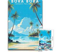 Puzzle per adolescenti 1000 pezzi Bora Bora Travel Gioco impegnativo Giocattoli Sfida difficile Ottimo regalo Dimensioni 38x26cm