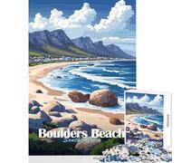 Puzzle per adolescenti 1000 pezzi Boulders Beach Sudafrica Giocattolo Decorazione da parete Regali di Babbo Natale segreto Gioco impossibile Rafforza l'amore tra coppie Dimensioni 38x52cm