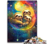 Puzzle per adolescenti 1000 pezzi Bradipo arcobaleno Design vivace e unico Esperienza di puzzle rilassante e stimolante 26x38cm