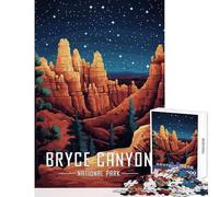 Puzzle per adolescenti 1000 pezzi Bryce Canyon National Park Poster Decorazione per la casa Giocattoli Regalo di compleanno per gioco educativo Attività divertenti a casa Dimensioni 50x75cm
