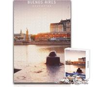 Puzzle per adolescenti 1000 pezzi Buenos Aires Bellissimo gioco di design per divertimento in famiglia Giocattoli antistress Dimensioni 38x26cm