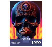 Puzzle Per Adolescenti 1000 Pezzi Burn Skull Puzzle Per Adulti Giochi Rilassanti Decorazione Per La Casa Interazione Genitore-figlio 70x50cm/1000pcs