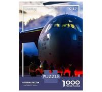 Puzzle Per Adolescenti 1000 Pezzi C-17 Globemaster III Puzzle Per Adulti Gioco Rompicapo Migliora La Memoria Aiuta Ad Allenare Il Cervello 38x26cm/1000pcs