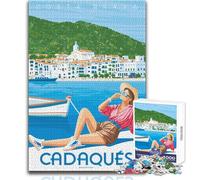 Puzzle per adolescenti 1000 pezzi Cadaqués Costa Brava Poster Giocattolo Gioco intellettuale Decorazione perfetta Idee regalo Dimensioni 50x75cm
