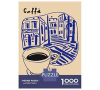 Puzzle Per Adolescenti 1000 Pezzi Caffe Italiano Illustration Puzzle Per Adulti Giocattolo Decorazione Da Parete Un'opera D'arte Regali Unici Per Compleanno E Altro 38x26cm/1000pcs