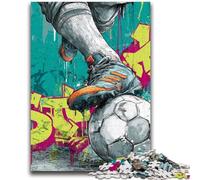 Puzzle per adolescenti 1000 pezzi Calcio Dipinto a olio Sfida di intelligenza cerebrale Giocattoli avvincenti Regalo di compleanno, regali, arte murale 50x75cm