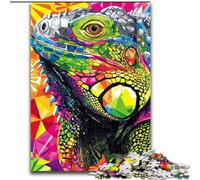 Puzzle per adolescenti 1000 pezzi Camaleonte colorato,giocattoli da gioco Ogni pezzo è unico Gioco divertente e stimolante per tutta la famiglia,adatto a bambini dai 14 anni in su dimensioni 26x38cm