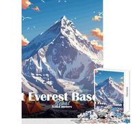 Puzzle per adolescenti 1000 pezzi Campo base del monte Everest Giocattolo educativo Regalo divertente Gioco impossibile Migliorare l'amore tra coppie Dimensioni 38x52cm