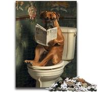 Puzzle per adolescenti 1000 pezzi Cane Boxer sul water per bambini dai 14 anni in su Sfida educativa Attività divertenti a casa, regali di compleanno, regali di viaggio 26x38cm