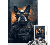 Puzzle per adolescenti 1000 pezzi Cane da guerra Giocattolo educativo Idee regalo per gioco educativo Migliora l'amore tra coppie Dimensioni 50x75cm