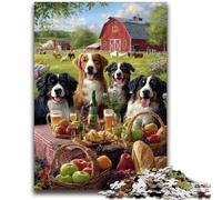 Puzzle per adolescenti 1000 pezzi Cani durante un picnic Puzzle per adolescenti, impegnativo affare difficile come regalo per tutta la famiglia 38x26cm
