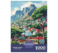Puzzle Per Adolescenti 1000 Pezzi Cape Town, South Africa Illustration Puzzle Per Adulti Giochi Rilassanti Regalo Di Compleanno Divertimento A Casa Attività, 52x38cm/1000pcs