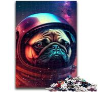 Puzzle per adolescenti 1000 pezzi Carlino spaziale Aiuta il cervello a esercitare Giocattoli avvincenti per coltivare la pazienza Adatto alle coppie 26x38cm