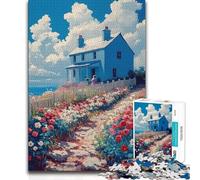 Puzzle per adolescenti 1000 pezzi Casa sulla collina Analisi e giochi di logica educativi per ragazzi dai 14 anni in su 38x26cm