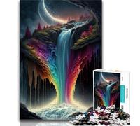 Puzzle per adolescenti 1000 pezzi Cascata arcobaleno 1000 pezzi per adolescenti, giocattoli educativi per l'apprendimento, giochi per famiglie, regali e compleanni unici (dimensioni 75x50cm)