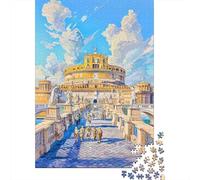 Puzzle Per Adolescenti 1000 Pezzi Castel Sant'Angelo Ancient Rome's Timeless Wonder Puzzle Per Adulti Gioco Rompicapo Decorazione Da Parete Regalo Antistress 70x50cm/1000pcs