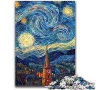 Puzzle per adolescenti 1000 pezzi Castello sotto il cielo notturno Giocattoli educativi di apprendimento Giochi per famiglie Migliora l'amore tra coppie 26x38cm