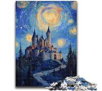 Puzzle per adolescenti 1000 pezzi Castello sotto le stelle per età 14 anni e oltre Bellissimo gioco di design Bellissimo gioco di design Ottimo regalo 26x38cm