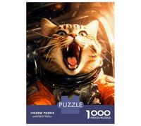 Puzzle Per Adolescenti 1000 Pezzi Cat Lost in Space Puzzle Per Adolescenti Giochi Rilassanti Regali Per Donne Per Compleanno, Natale 38x26cm/1000pcs