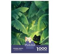Puzzle Per Adolescenti 1000 Pezzi Cats in The Jungle Illustration Puzzle Per Adulti Giochi Divertenti Ma Divertenti E Umoristici Regali Di Natale E Compleanno 52x38cm/1000pcs