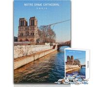 Puzzle per adolescenti 1000 pezzi Cattedrale di Notre Dame Gioco impossibile Attività per famiglie Regali di Babbo Natale segreto Dimensioni 38x52cm