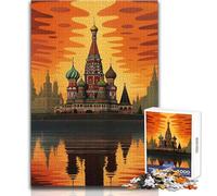 Puzzle per adolescenti 1000 pezzi Cattedrale di San Basilio Russia Divertente e tranquillo gioco di svago Premium con bordi precisi Dimensioni giocattolo 50x75cm