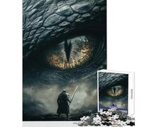 Puzzle per adolescenti 1000 pezzi Cavaliere che affronta l'occhio del drago Giocattolo Decorazione da parete Ottimo regalo per giochi Giochi rilassanti Collezione di artisti Belle arti 50x75cm