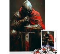 Puzzle per adolescenti 1000 pezzi Cavaliere Meditazione Giocattolo educativo Ottimo regalo per giochi Giochi per famiglie Allena il tuo cervello e le tue mani Dimensioni 38x26cm