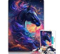 Puzzle per adolescenti 1000 pezzi Cavallo viola sognante 1000 pezzi per adulti giochi educativi per famiglie regalo per la decorazione della casa 26x38cm