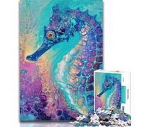 Puzzle per adolescenti 1000 pezzi Cavalluccio marino fantasy 1000 pezzi per adulti, antistress sfida difficile regali di Babbo Natale segreto 50x75cm