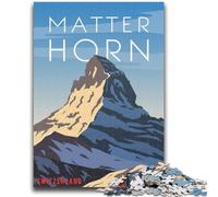 Puzzle per adolescenti 1000 pezzi Cervino 1000 pezzi per adolescenti, con poster abbinato e foglio di quiz per età dai 14 anni in su (26x38cm)