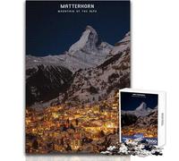 Puzzle per adolescenti 1000 pezzi Cervino Montagna Giocattolo Gioco intellettuale Migliora la memoria Regali di compleanno Dimensioni 38x26cm
