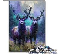 Puzzle per adolescenti 1000 pezzi Cervo fantasy, allena il tuo cervello e le tue mani, regali di compleanno unici per età 14+ dimensioni 50x75cm