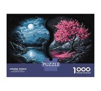 Puzzle Per Adolescenti 1000 Pezzi Cherry Blossom Night Scene Puzzle Fai Da Te Giocattoli Staycation Passatempo Regali Unici Di Compleanno E Natale 52x38cm/1000pcs