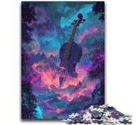 Puzzle per adolescenti 1000 pezzi Chitarra cosmica, allena il tuo cervello e le tue mani, regali di compleanno unici per età 14+ 50X75CM