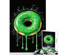 Puzzle per adolescenti 1000 pezzi ciambella gialla verde neon giocattolo educativo ottimo regalo per giochi giochi per famiglie allena il cervello e le mani dimensioni 50x75cm