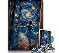 Puzzle per adolescenti 1000 pezzi Cielo notturno Bambina, attività per famiglie, divertimento a casa, regalo di compleanno, regali da viaggio (75x50cm)