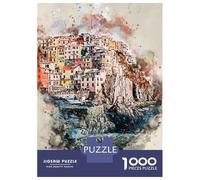 Puzzle Per Adolescenti 1000 Pezzi Cinque Terre in Manarola Puzzle Per Adulti Gioco Rompicapo Decorazione Da Parete Regalo Antistress 52x38cm/1000pcs