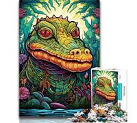 Puzzle per adolescenti 1000 pezzi Coccodrilli del Nilo 1000 pezzi per adulti, antistress sfida difficile regali di Babbo Natale segreto 50x75cm