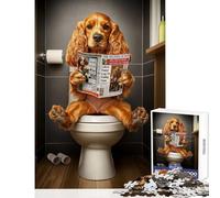 Puzzle per adolescenti 1000 pezzi Cocker Spaniel sul water Giocattolo educativo Regalo di compleanno Gioco rompicapo Difficile e stimolante Dimensioni 38x26cm