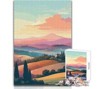 Puzzle per adolescenti 1000 pezzi Colline della Toscana Italia Arte Rompicapo Giochi per famiglie Decorazione artistica per la casa Regali di compleanno Dimensioni 50x75cm