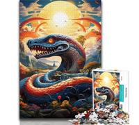Puzzle per adolescenti 1000 pezzi colorati a forma di serpente puzzle da 1000 pezzi antistress per trascorrere il tempo libero lista dei desideri con Babbo Natale 75x50cm
