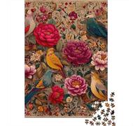 Puzzle Per Adolescenti 1000 Pezzi Colorful Birds And Flowers Puzzle Per Adulti Giochi Rilassanti Un'opera D'arte Regali Di Natale E Compleanno 38x26cm/1000pcs